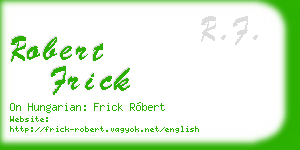 robert frick business card