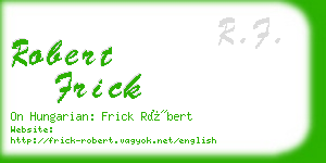 robert frick business card